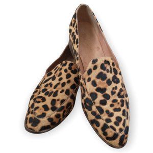 Madewell Women's Frances Point Toe Loafers in Leopard Print | 11